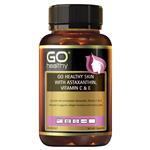 GO Healthy Skin Astaxanthin Vitamin C & E 60 Soft Capsules Exclusive Size