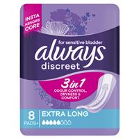 Buy Always Discreet Pad Level 5 Long Plus 8 Pack for Bladder Leaks Online  at Chemist Warehouse®