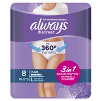Buy Always Discreet Night Underwear Medium Pants 9 Pack Online at Chemist  Warehouse®