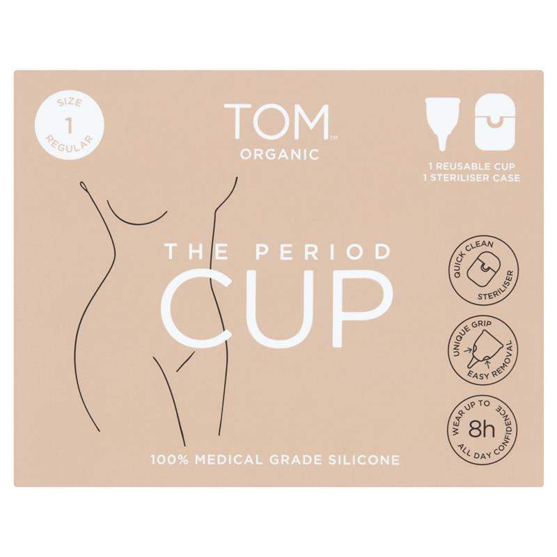 Buy TOM Organic The Period Cup Size 1 + Convenient Microwavable Steriliser  Case Online at Chemist Warehouse®