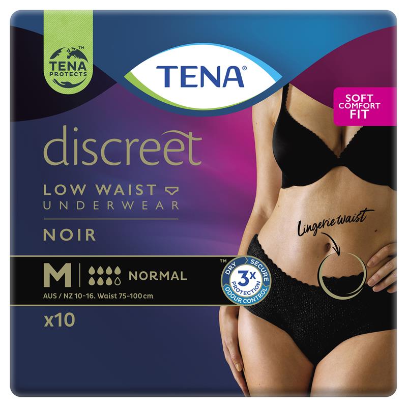 Buy Tena Pants Womens Discreet Black Medium 10 Pack Online at Chemist  Warehouse®