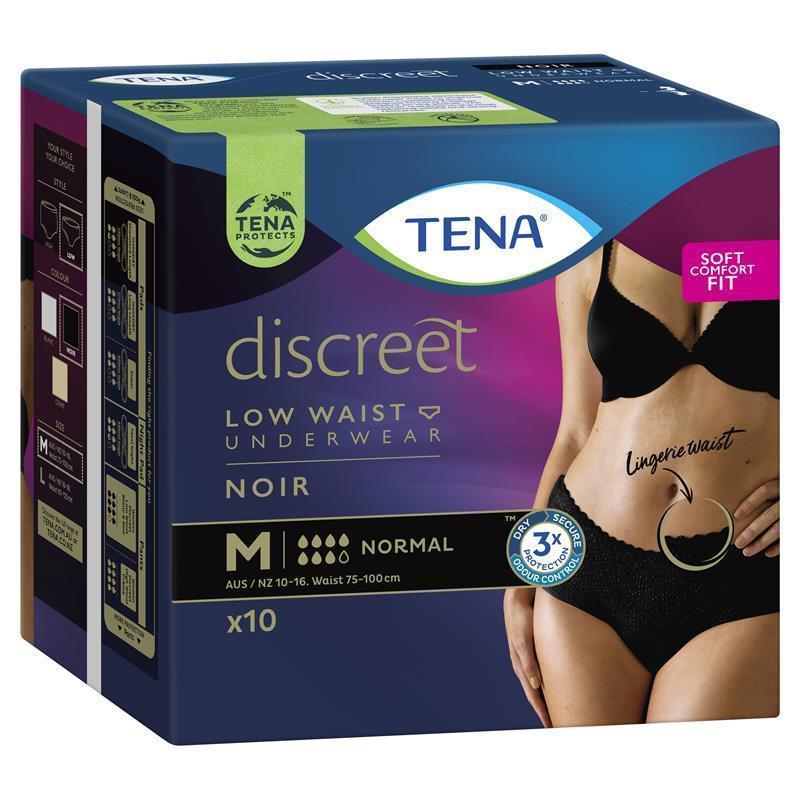 Buy Tena Pants Womens Discreet Black Medium 10 Pack Online at