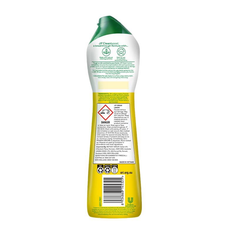  Cif Cream Lemon 500 Ml (pack Of 4) : Health & Household