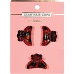 My Beauty Hair Claw Clip Small 3 Pack Demi Amber