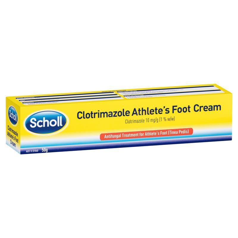 Buy Scholl Clotrimazole Athletes Foot Cream 50g Online at Chemist