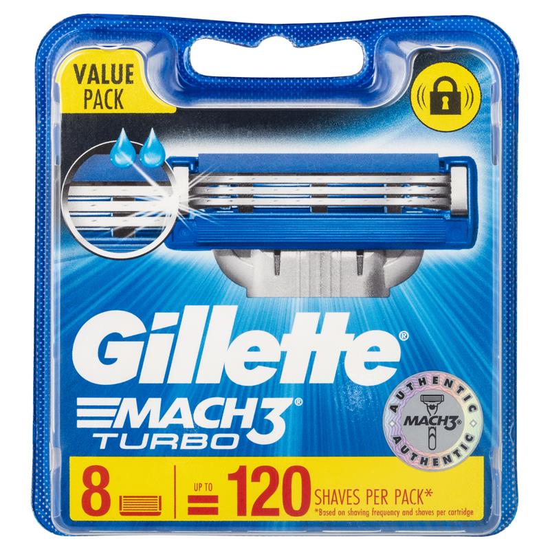 chemistwarehouse.com.au | Gillette Mach 3 Turbo Cartridges 8 Pack