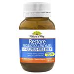 Natures Way Restore Probiotic + Enzymes for Gluten Free Diet 30 Capsules