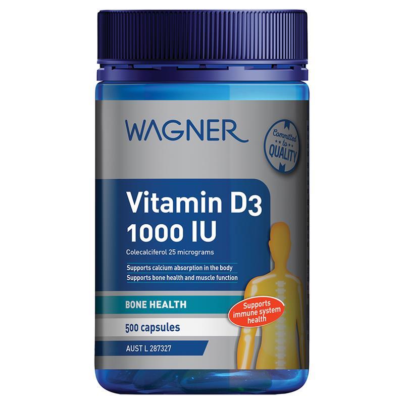 Wagner Vitamin D3 1000IU 500 Capsules