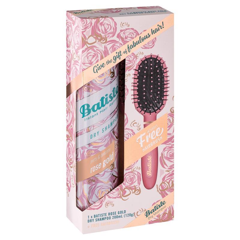 Buy Batiste Rose Gold Dry Shampoo 200ml & Brush Gift Set Online at Chemist Warehouse®