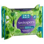 Swisspers Eco Micellar & Coconut Water Biodegradable Facial Wipes Twin Packs 2 x 25 Wipes