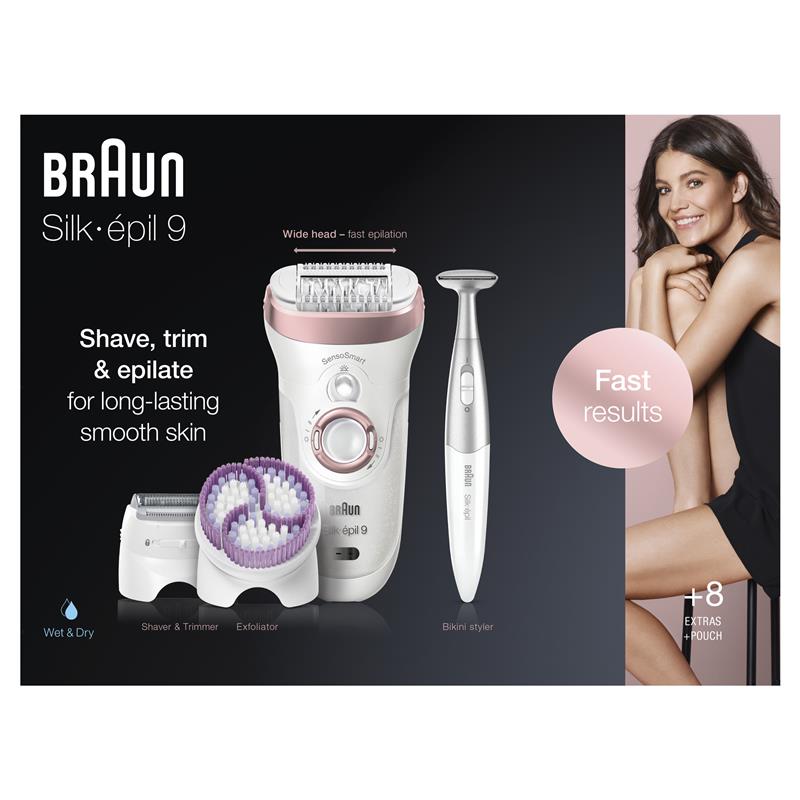 Buy Braun Silk-epil 9 9/980 SensoSmart Wet/Dry Cordless Epilator