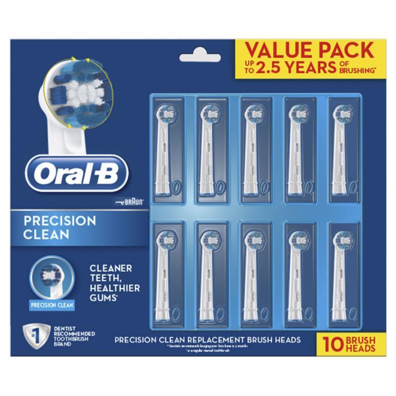Oral-B CrossAction Electric Toothbrush Replacement Brush Head Refills,  10-pack