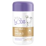Vita Bubs Kids Brain Health Goat Milk + DHA Omega 3 60 Chewable Tablets
