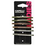 Capelli Ladies Metallic Hair Slides 6 Pack