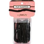 My Beauty Hair Snag Free Flat Elastic 12 Pack Black