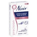 Nair Precision Single Sided Face Wax Strips 20