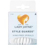 Lady Jayne Style Guards Spiral Elastics White 4 Pack