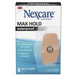 Nexcare Max Hold Waterproof Knee & Elbow 6 Pack