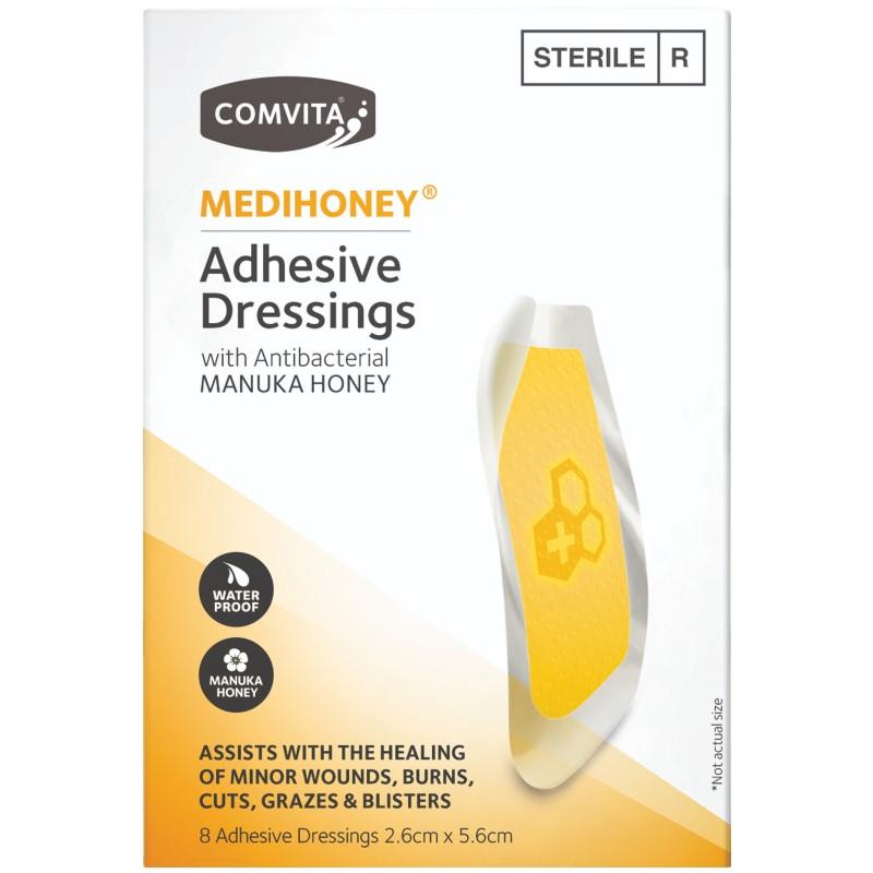 Buy Medihoney Dressings Small 2.6cm x 5.6cm 8 Pack Online at Chemist