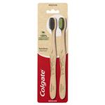 Colgate Toothbrush Bamboo Medium 2 Pack