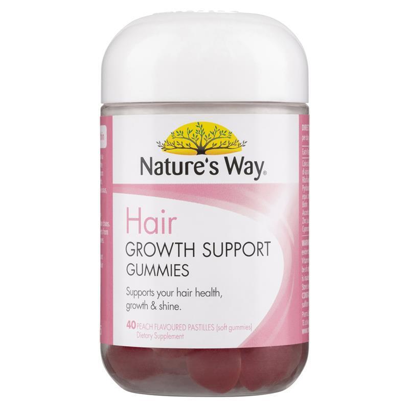 Buy Nature's Way Hair Growth Support 40 Peach Flavoured Gummies Online at  Chemist Warehouse®