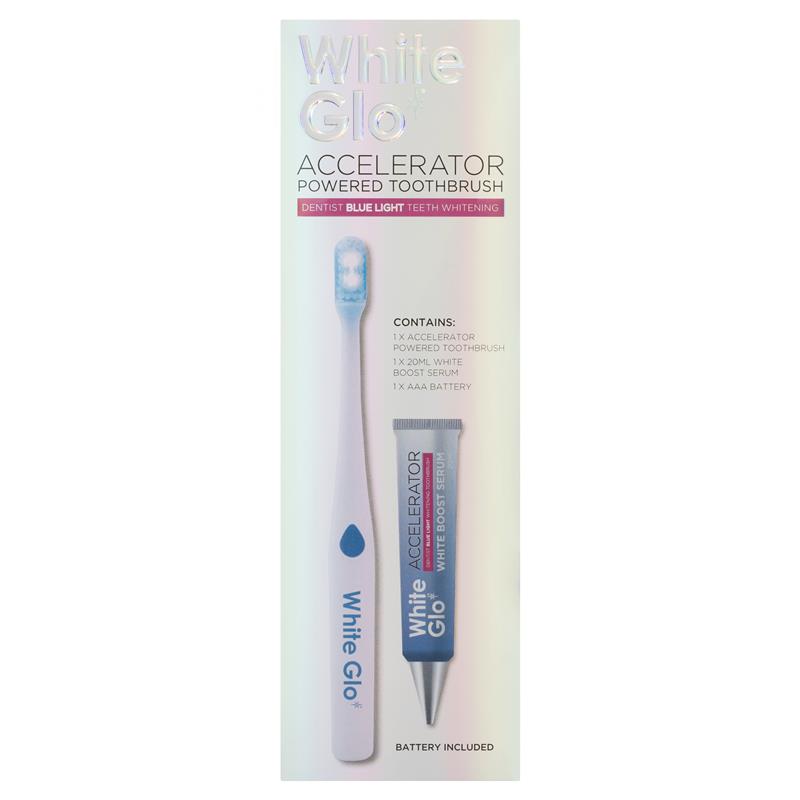 white glo white accelerator blue light toothbrush