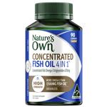 Nature's Own 4 in 1 Concentrated Fish Oil - with Omega 3 for Health & Wellbeing - Odourless - 90 Capsules