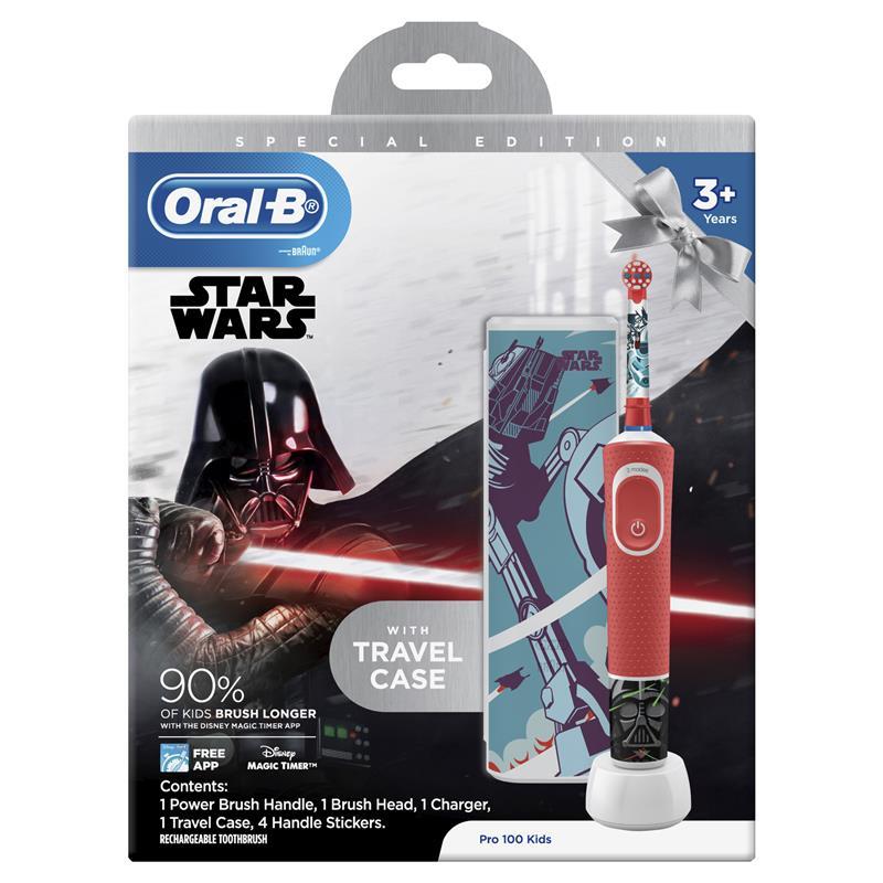 cafetaria dwaas Woestijn Buy Oral B Power Toothbrush Pro 100 Kids Star Wars Online at Chemist  Warehouse®