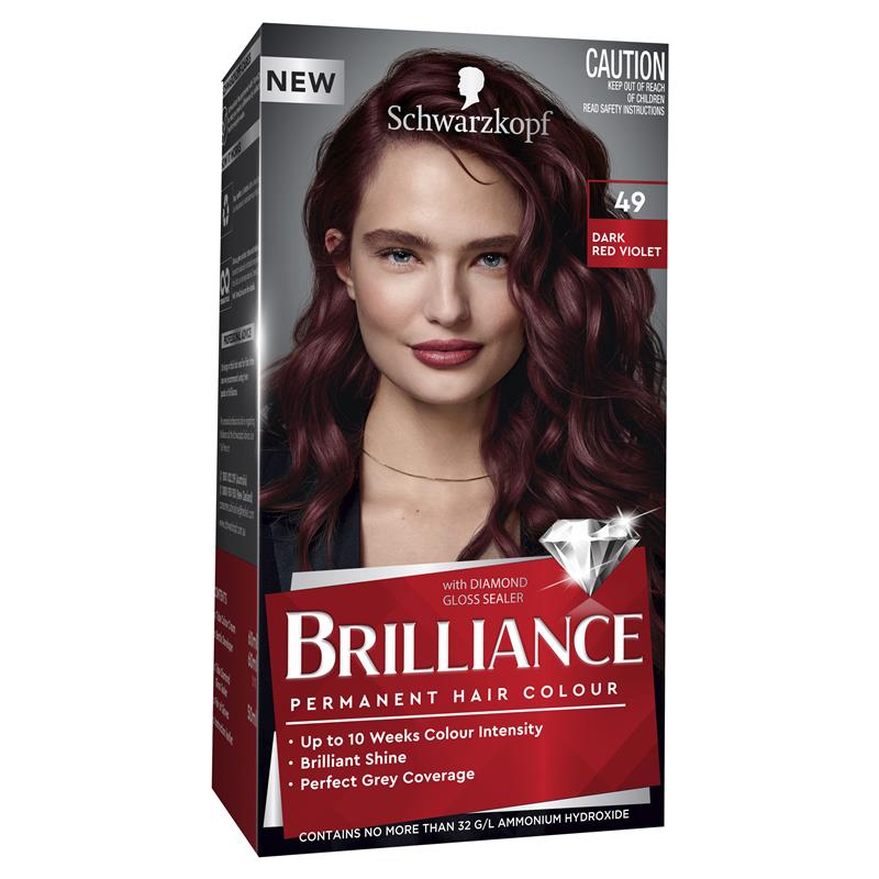 Buy Schwarzkopf Brilliance 49 Dark Red Violet New Online at Chemist  Warehouse®