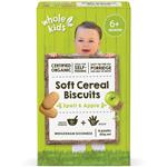 Whole Kids Organic Soft Cereal Biscuits Spelt & Apple 6 Pack 120g