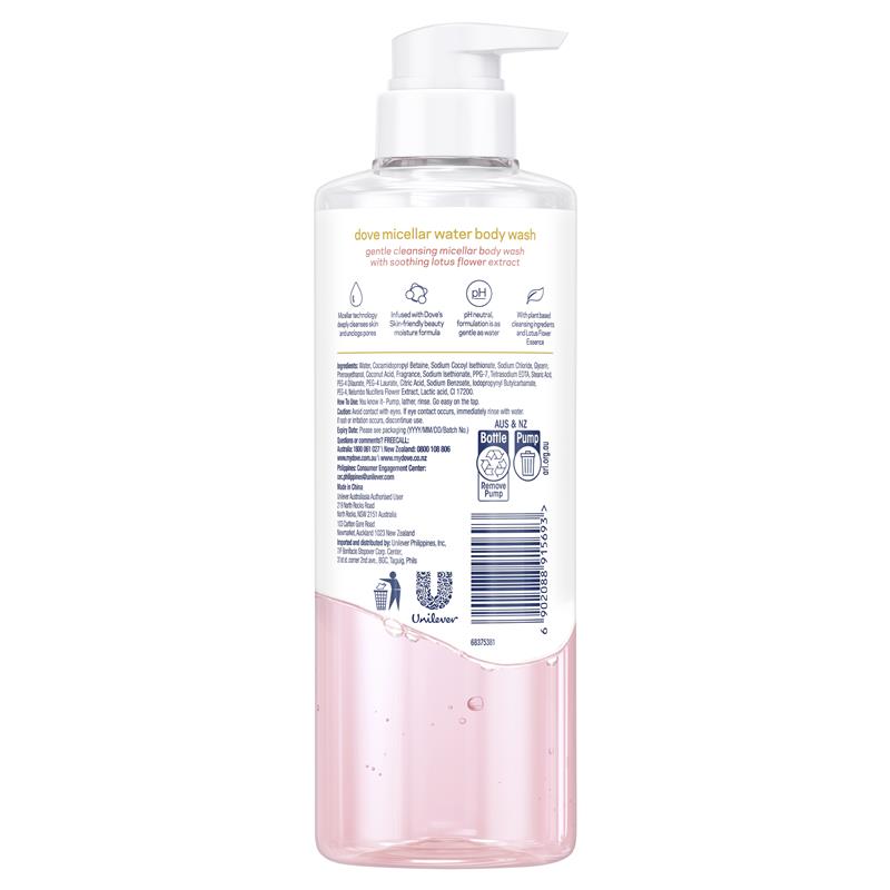 Buy Dove Body Wash Anti Stress Micellar Water 500ml Online at Chemist