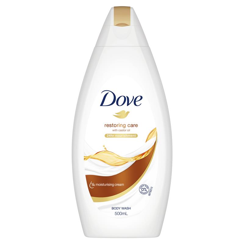 Buy Dove Body Wash Restoring Care Castor Oil 500ml Online at Chemist  Warehouse®