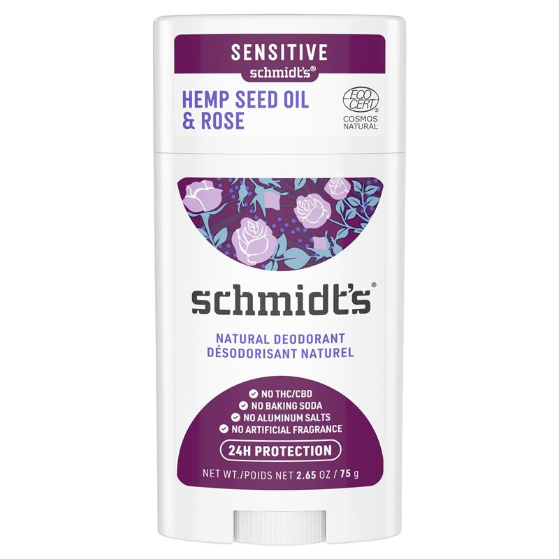 Buy Schmidts Sensitive Deodorant Stick Hemp Oil Rose Online at Chemist
