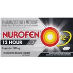 Nurofen 12 Hour Relief 300mg 12 Tablets - Ibuprofen (S3)