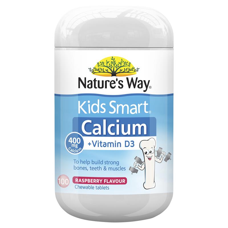 Buy Natures Way Kids Smart Calcium + Vitamin D3 100 Chewable Tablets