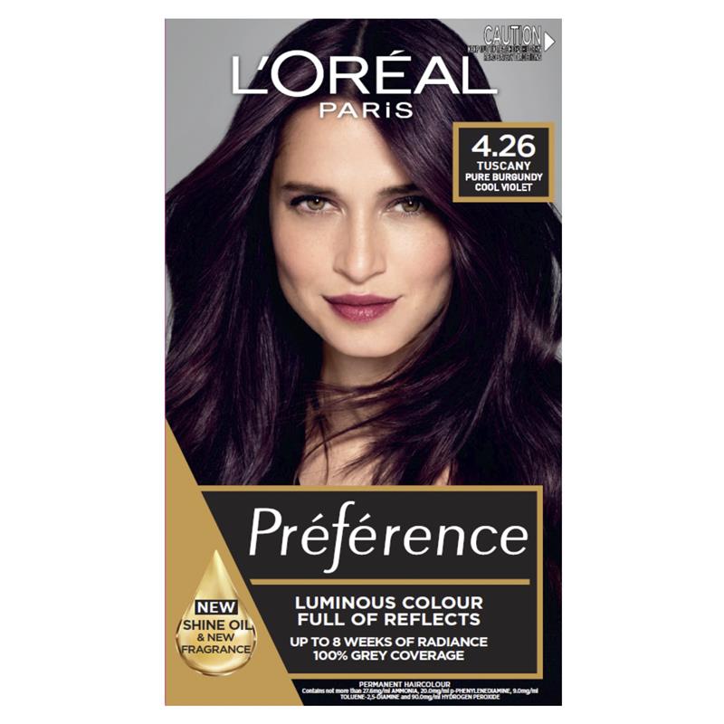 Buy Loreal Paris Preference Tuscany  Pure Burgundy Cool Violet Online  at Chemist Warehouse®