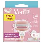 Gillette Venus Comfort Glide White Tea Blade Refills 8 Pack