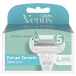 Gillette Venus Deluxe Smooth Sensitive Blade Refills 4 Pack
