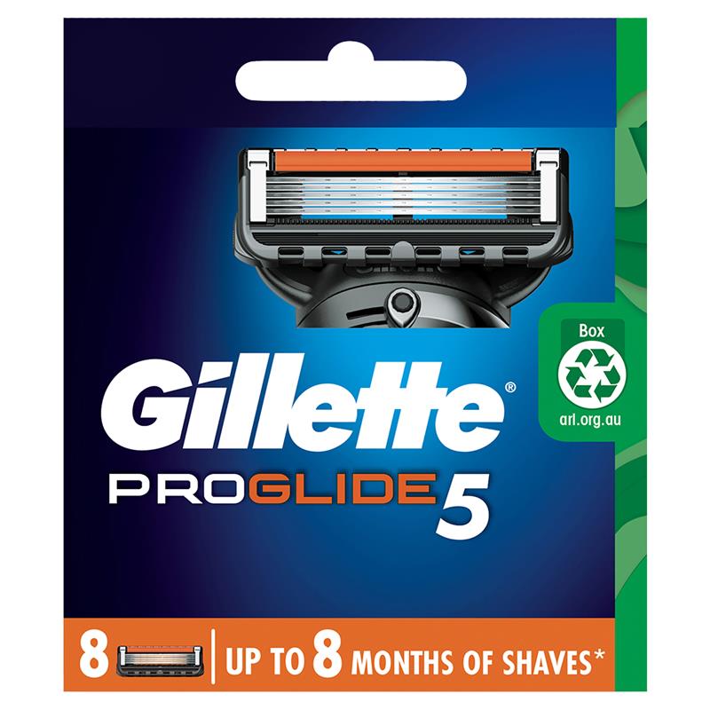 Gillette ProGlide Men's 5-Blade Razor Blade Refill Cartridges, 8