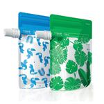Cherub Baby On the Go Baby Food Pouches Blue & Green 10 Pack