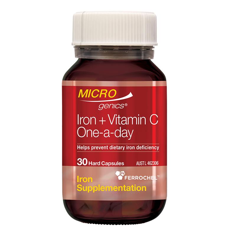 Microgenics Iron + Vitamin C One A Day 30 Capsules