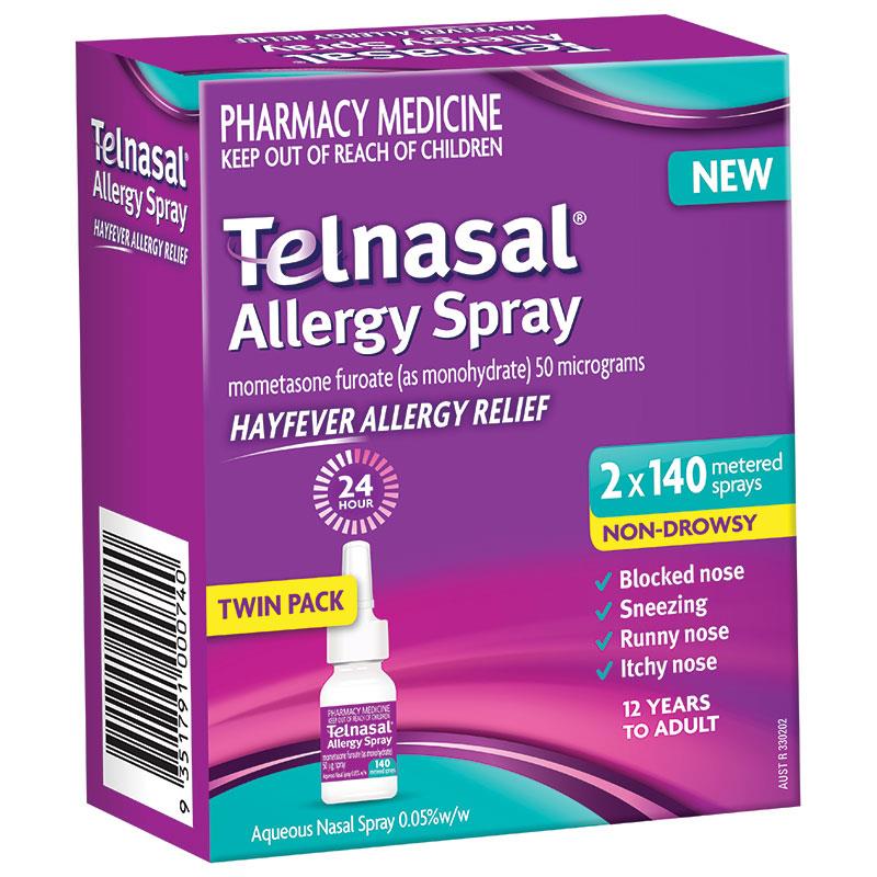 Buy Telnasal Allergy Spray Nasal Spray Hayfever Allergy NonDrowsy