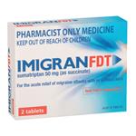 Imigran FDT 50mg Tablets 2 - Sumatriptan (S3)