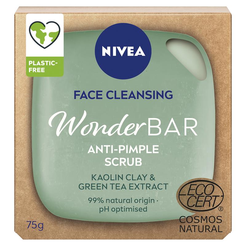 Buy Nivea Face Cleansing Wonderbar Anti Pimple Scrub 75g Online at