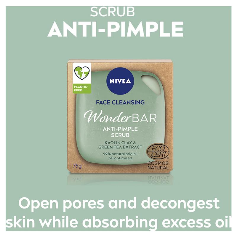 Buy Nivea Face Cleansing Wonderbar Anti Pimple Scrub 75g Online at