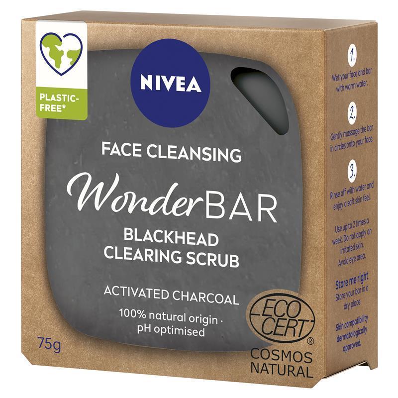 Buy Nivea Face Cleansing Wonderbar Blackhead Clearing Scrub 75g Online
