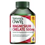 Natures Own Magnesium Chelate 500mg 250 Capsules Exclusive Size