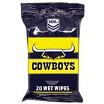 NRL Wet Wipes North Queensland Cowboys 20 Pack