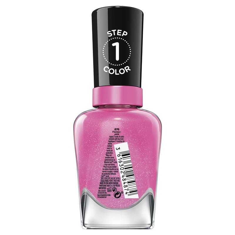 Buy Sally Hansen Miracle Gel Neon Nail Polish Floresc Pink 14.7ml ...