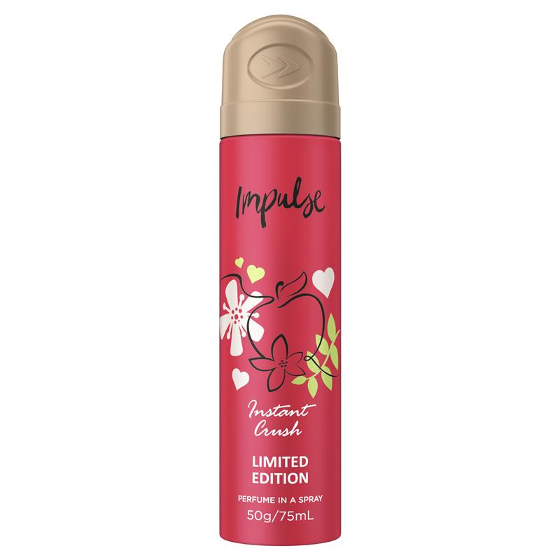 Buy Impulse Body Spray Instant Crush 75ml Online at Chemist Warehouse®